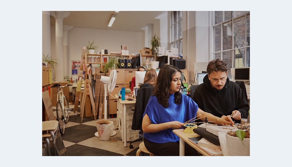 Anab Jain and partner Jon Ardern at work in the Superflux studio in Central London