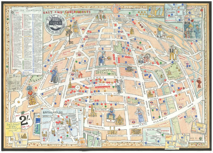 Small image of the East End Trades Guild 2017 map by Adam Dant